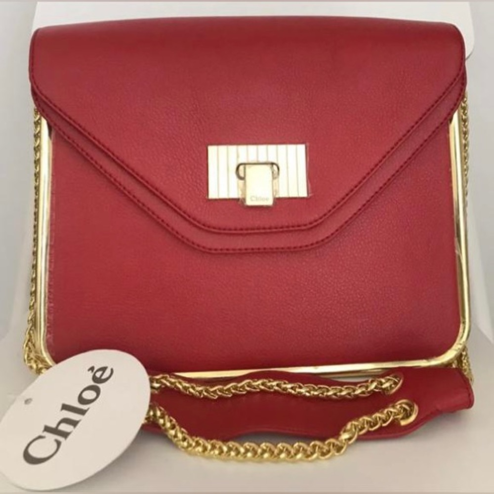 NWT Brand Chloe, color red with gold